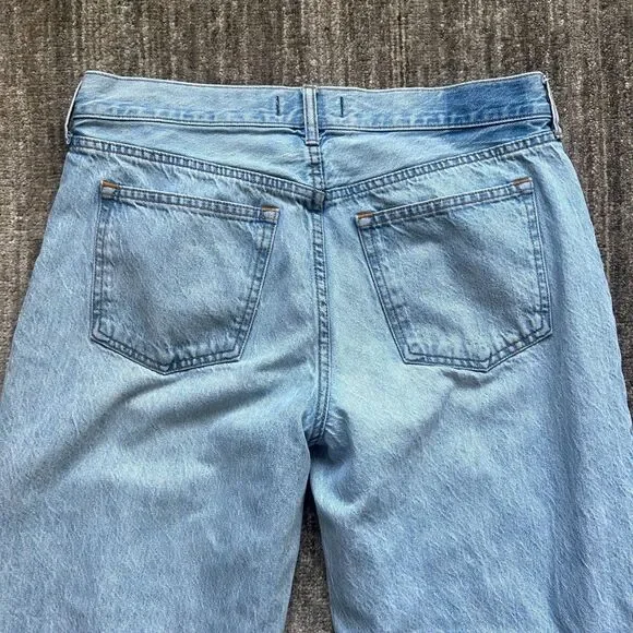 Abercrombie & Fitch Light Blue Wide Leg Jeans- 29 curve love short - Picture 8 of 8